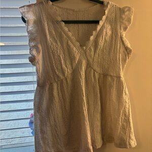 Chic Cream Lace Blouse for Women